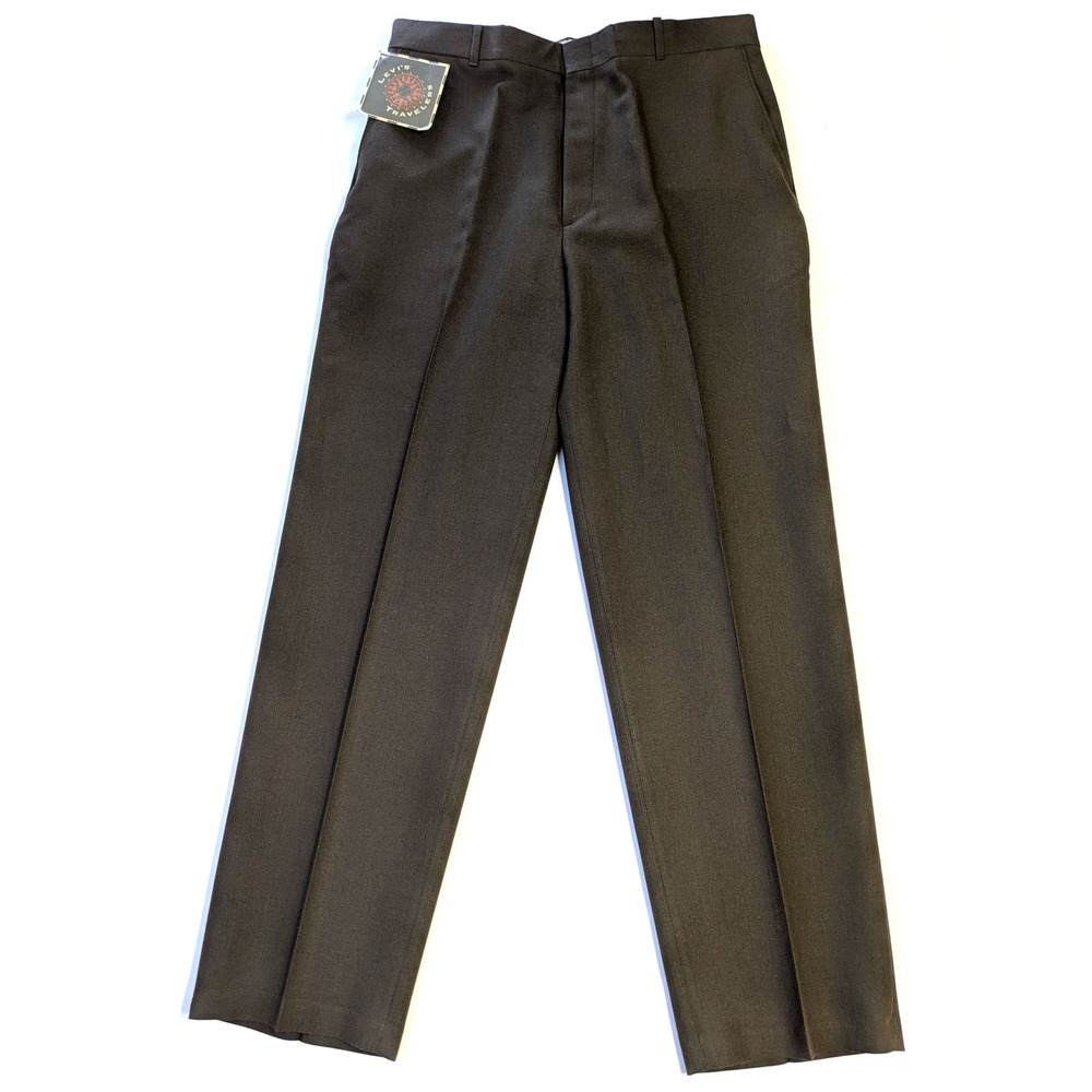Vintage Levis Travelers Mens 36x32 Brown Slacks Pants Made in USA Deadstock NWT